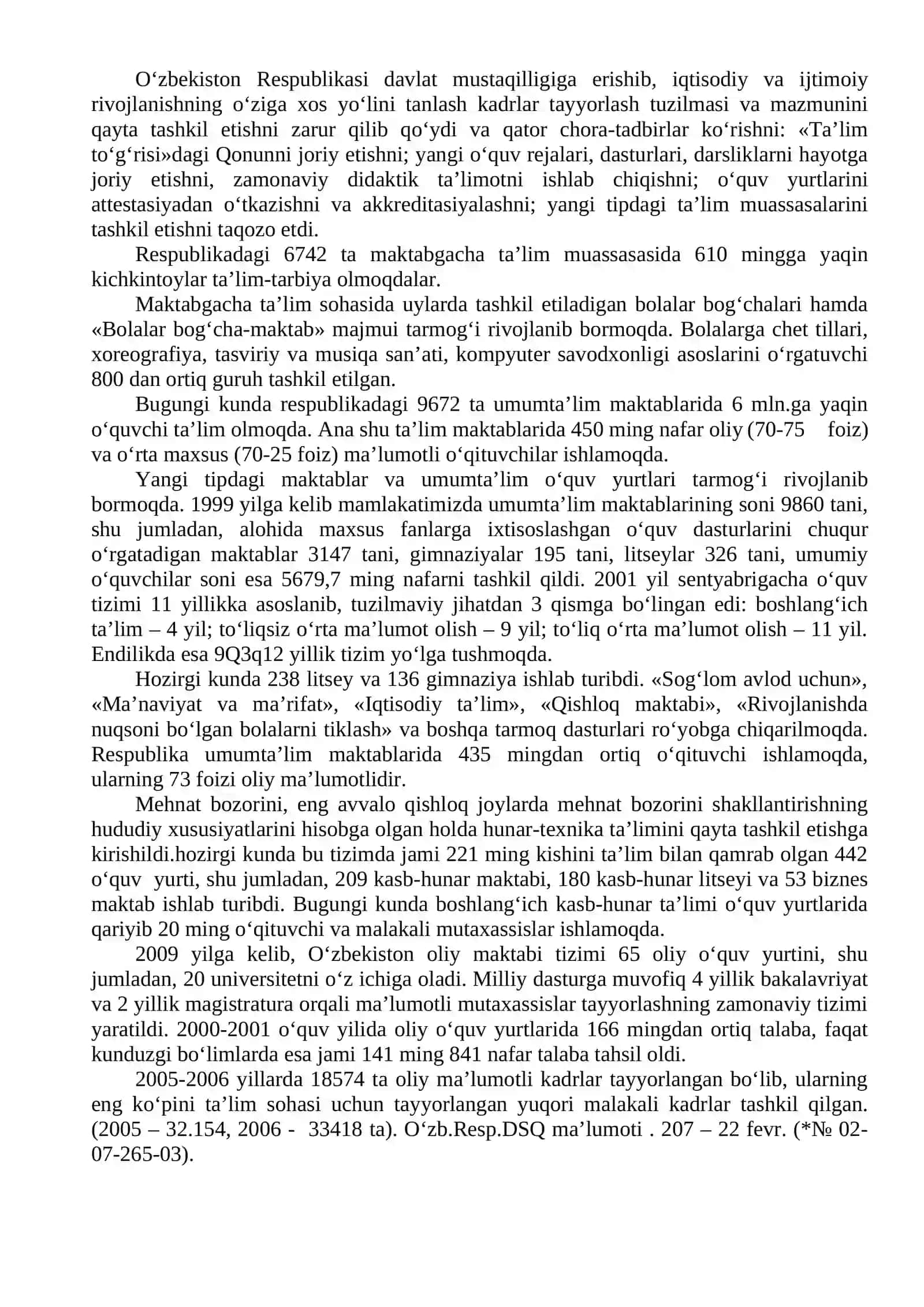 Uzluksiz iqtisodiy ta'lim - davr talabi! 2