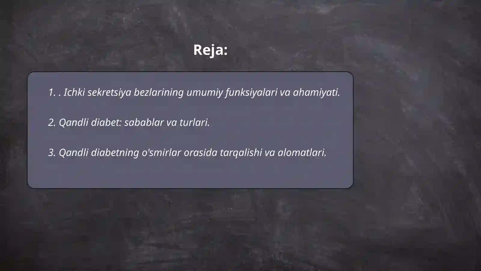 Ichki sekretsiya bezlari(qandli diabet) sil va bronxil astma kaslliklari bilan og‘rigan maktab o‘quvchilari bilan mashg‘ulot o‘tkazish tamoyillari 2