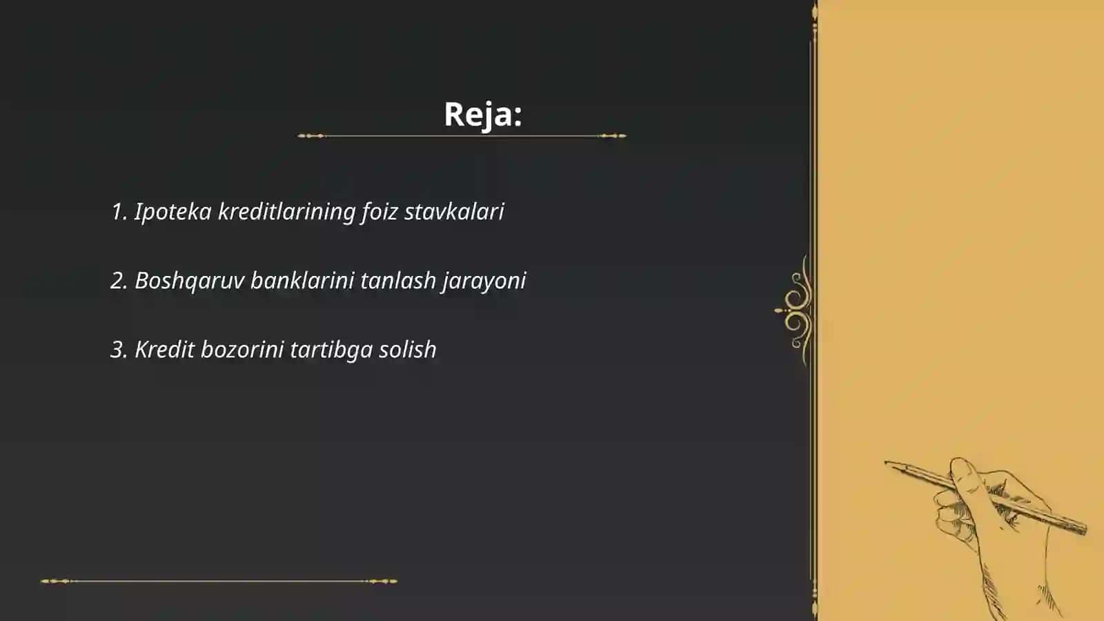 Tijorat banklari tomonidan ajratiladigan Ipoteka krediti 2