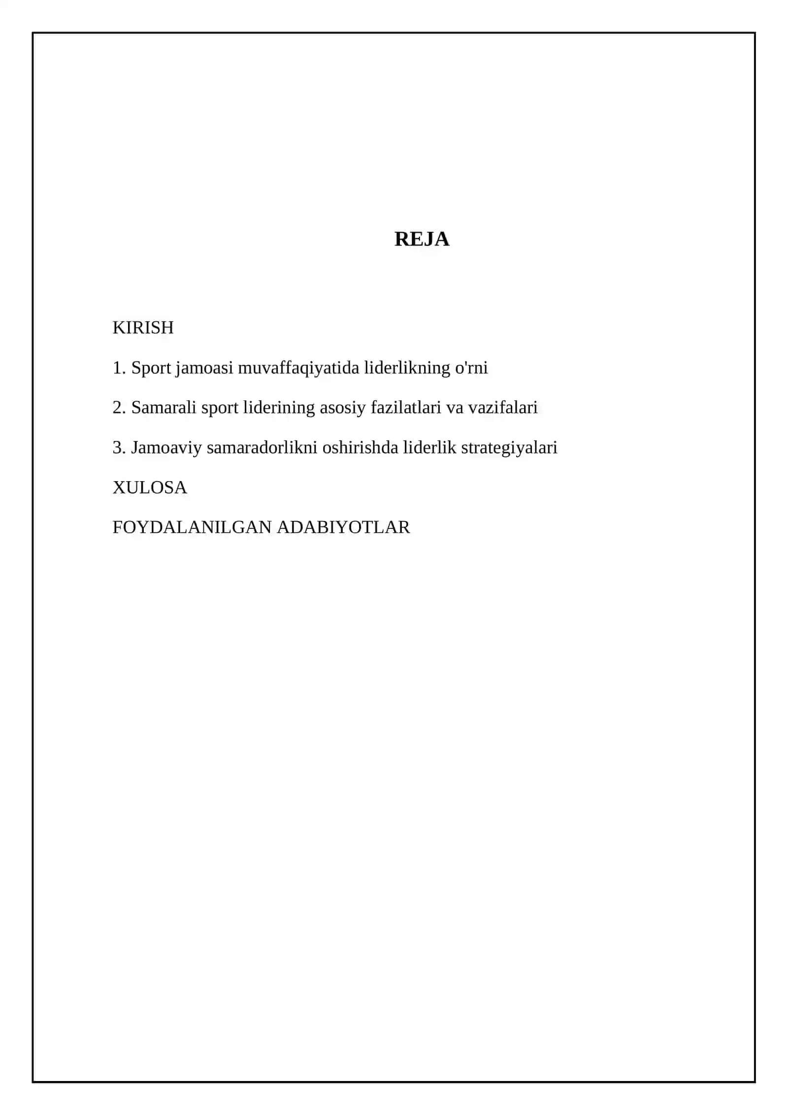 Sport komandasida liderlik 2
