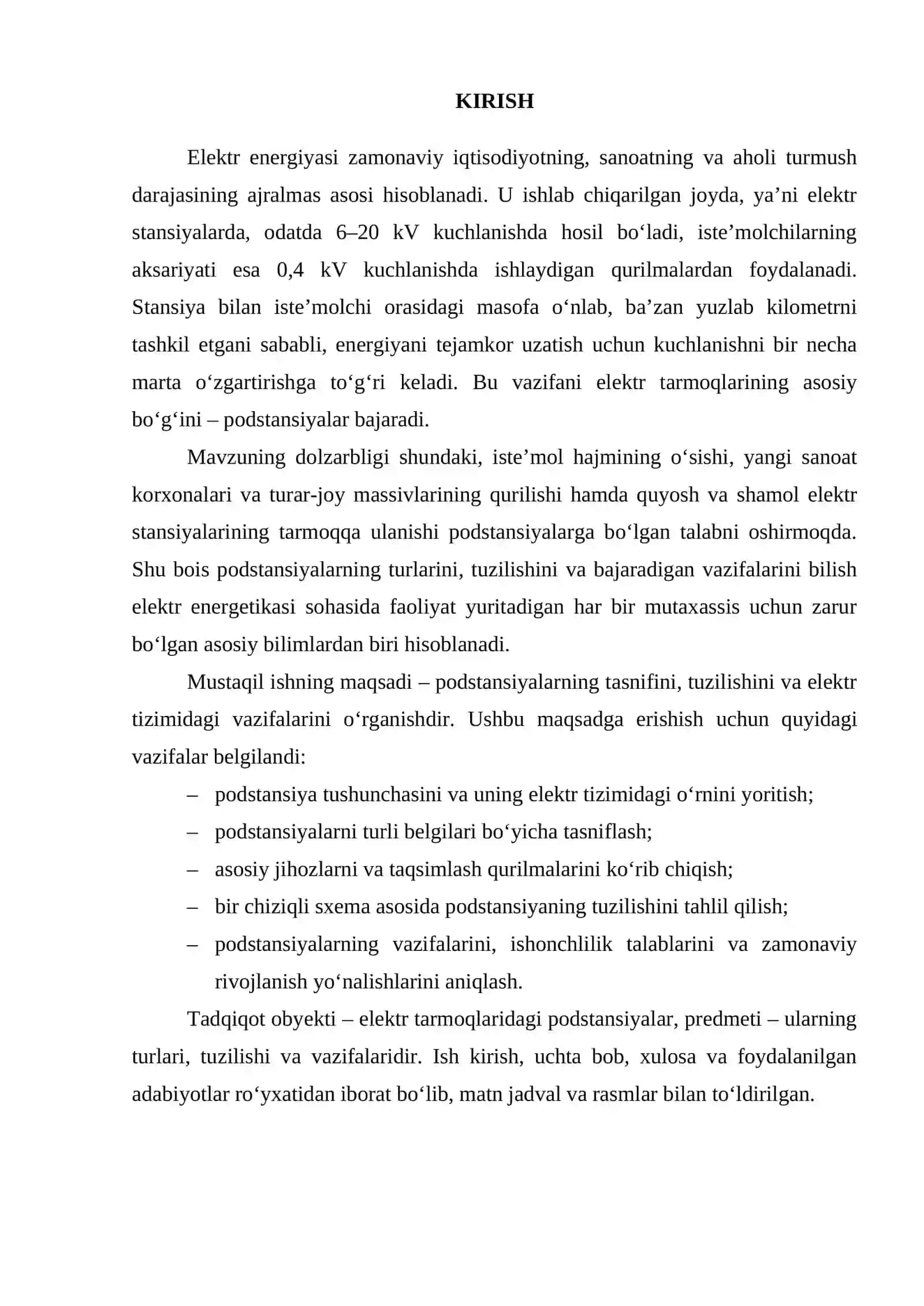 Podstantsiyalar turlari, tuzilishi va vazifasi 2