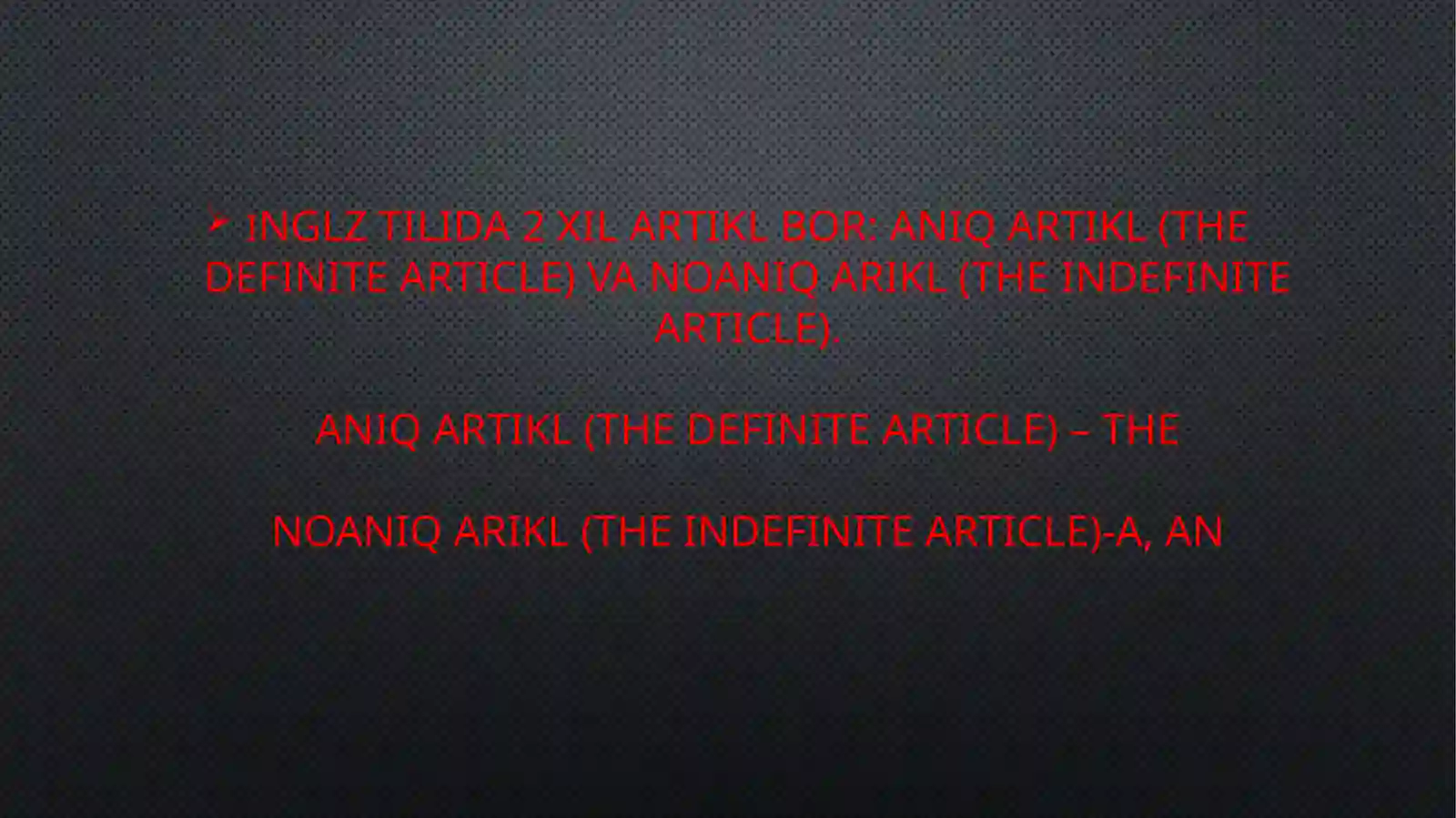 A, an indefinite article 2