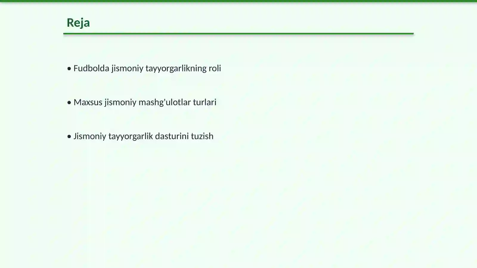 Fudbol uyinini. Maxsus jismoniy tayyorgarlik mashg'uloti 2