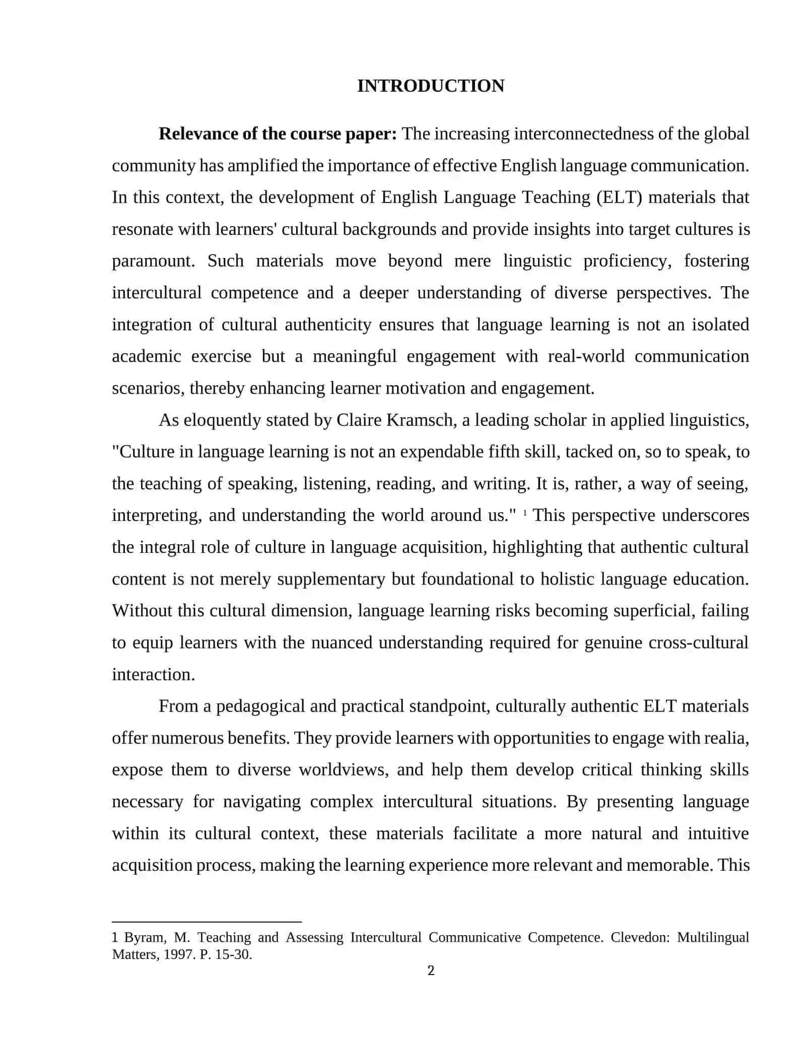 THE ROLE OF CULTURAL AUTHENTICITY IN DEVELOPING ENGLISH LANGUAGE TEACHING MATERIALS 2