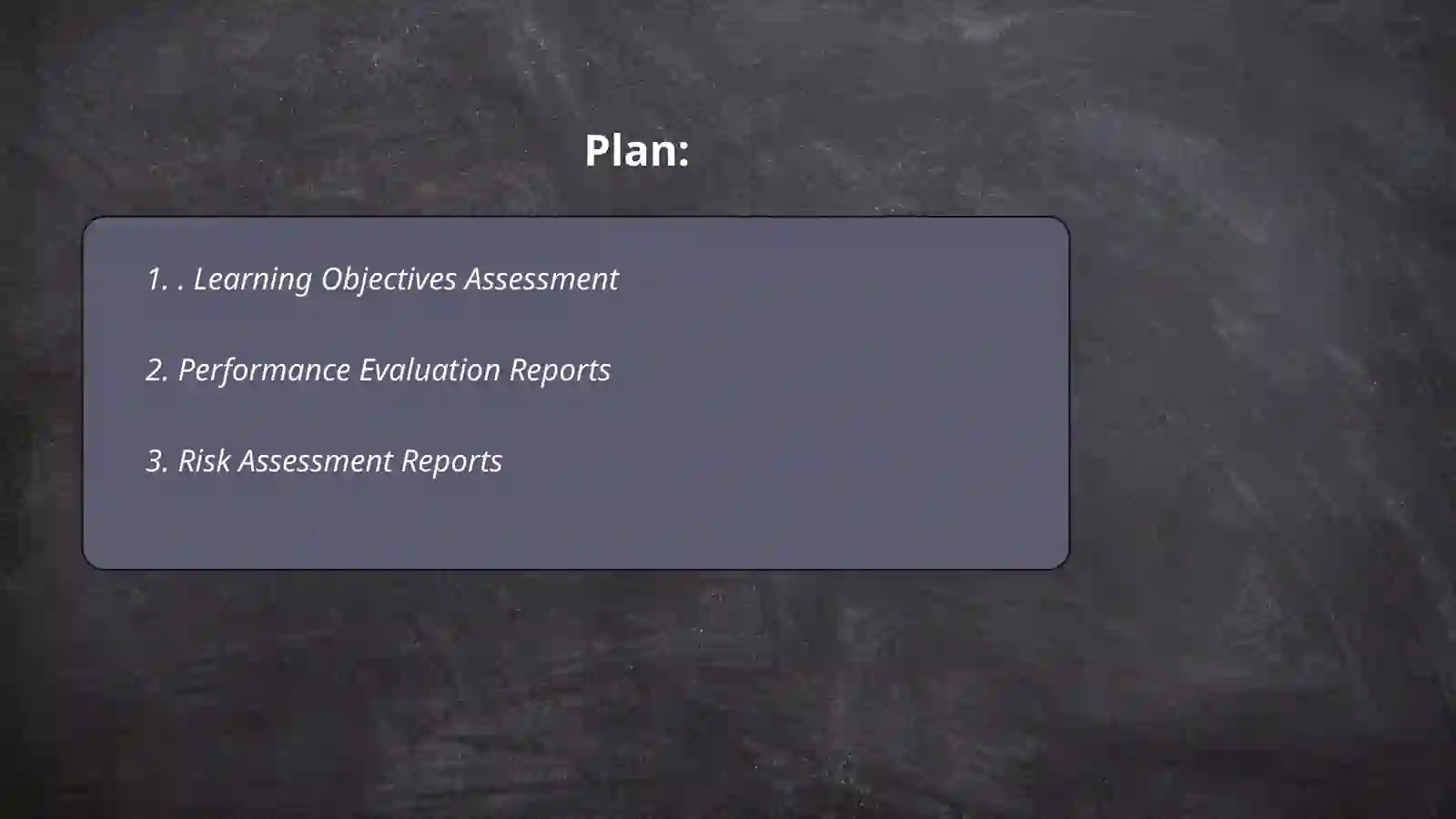 Learning Objectives Assessment 2