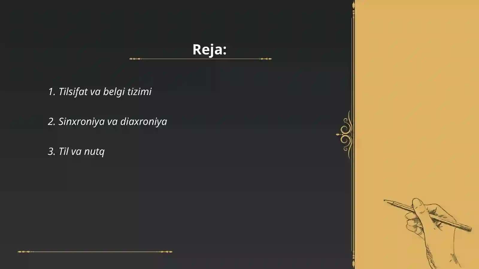 Ferdinant De Sossuyorning lingvistik nazariyasi 2