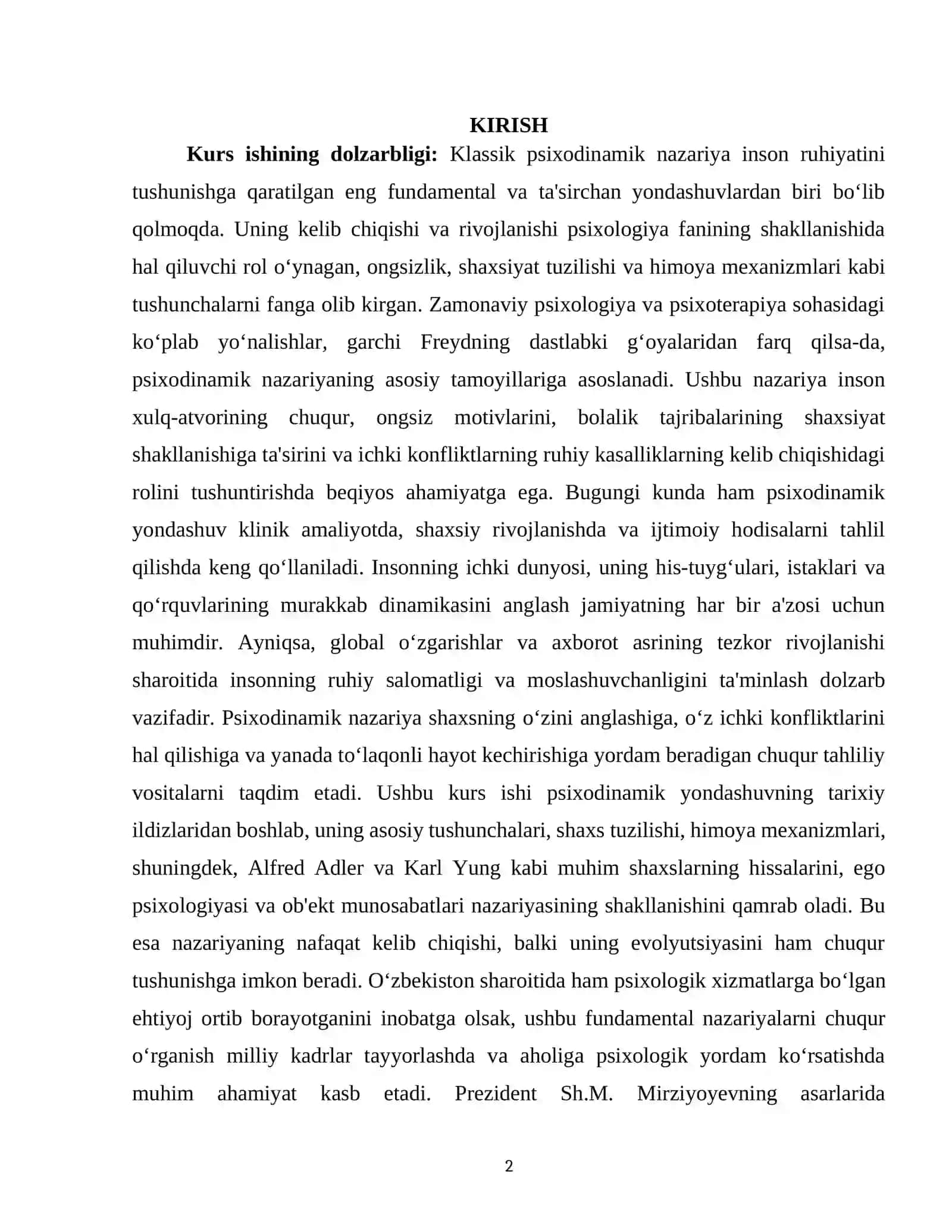 KLASSIK PSIXODINAMIK NAZARIYANING KELIB CHIQISHI VA RIVOJLANISHI 2