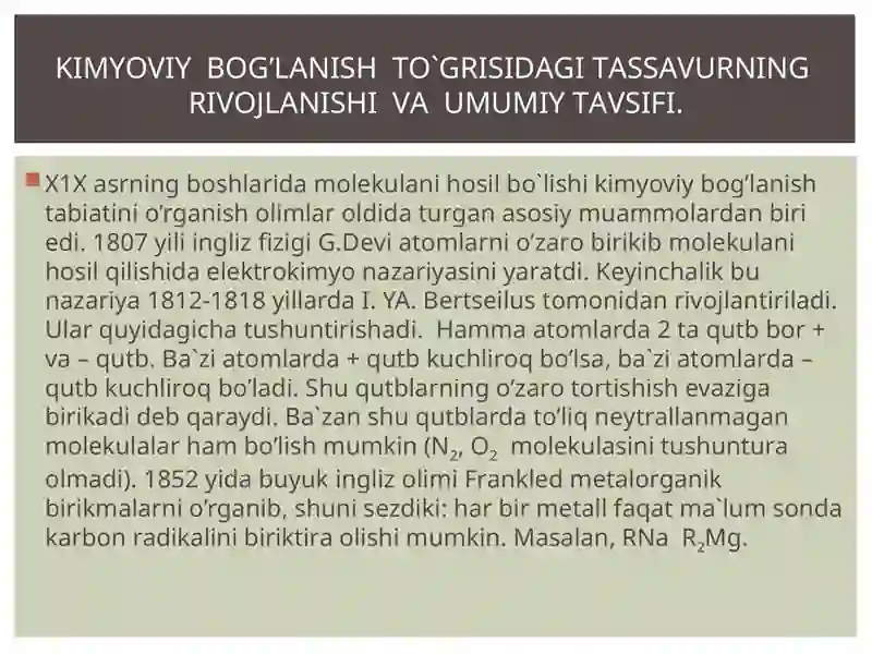 Kimyoviy bog’lanish 2