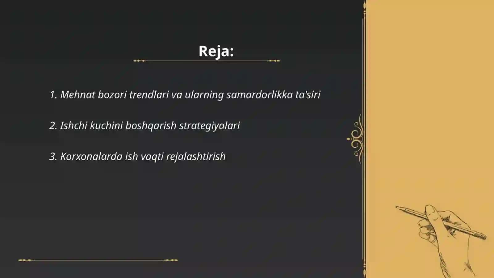 Mehnat bozori va korxonalarda hodimlardan foydalanish samaradorligi 2