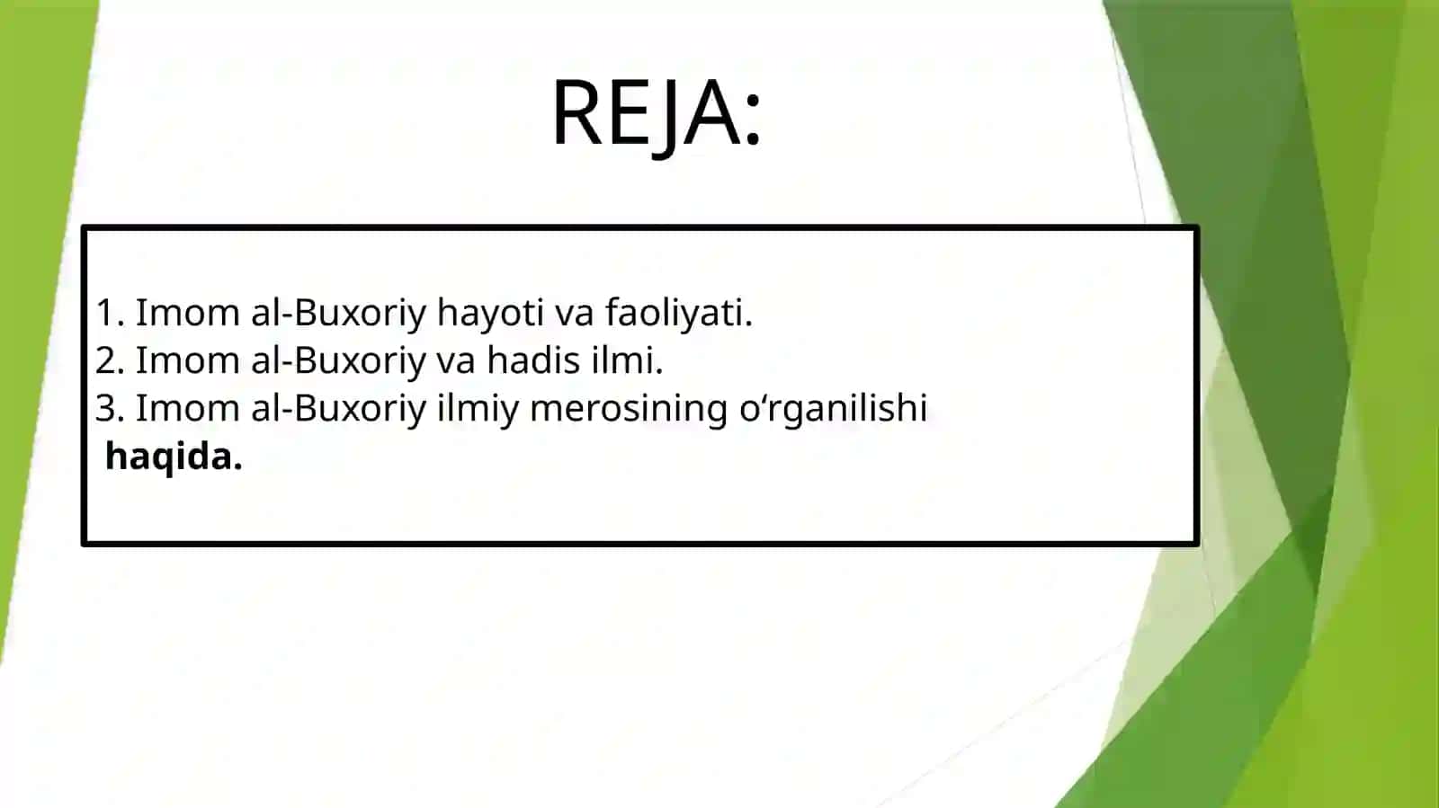 Imomal-Buxoriyning hayotiva ilmi merosi 2