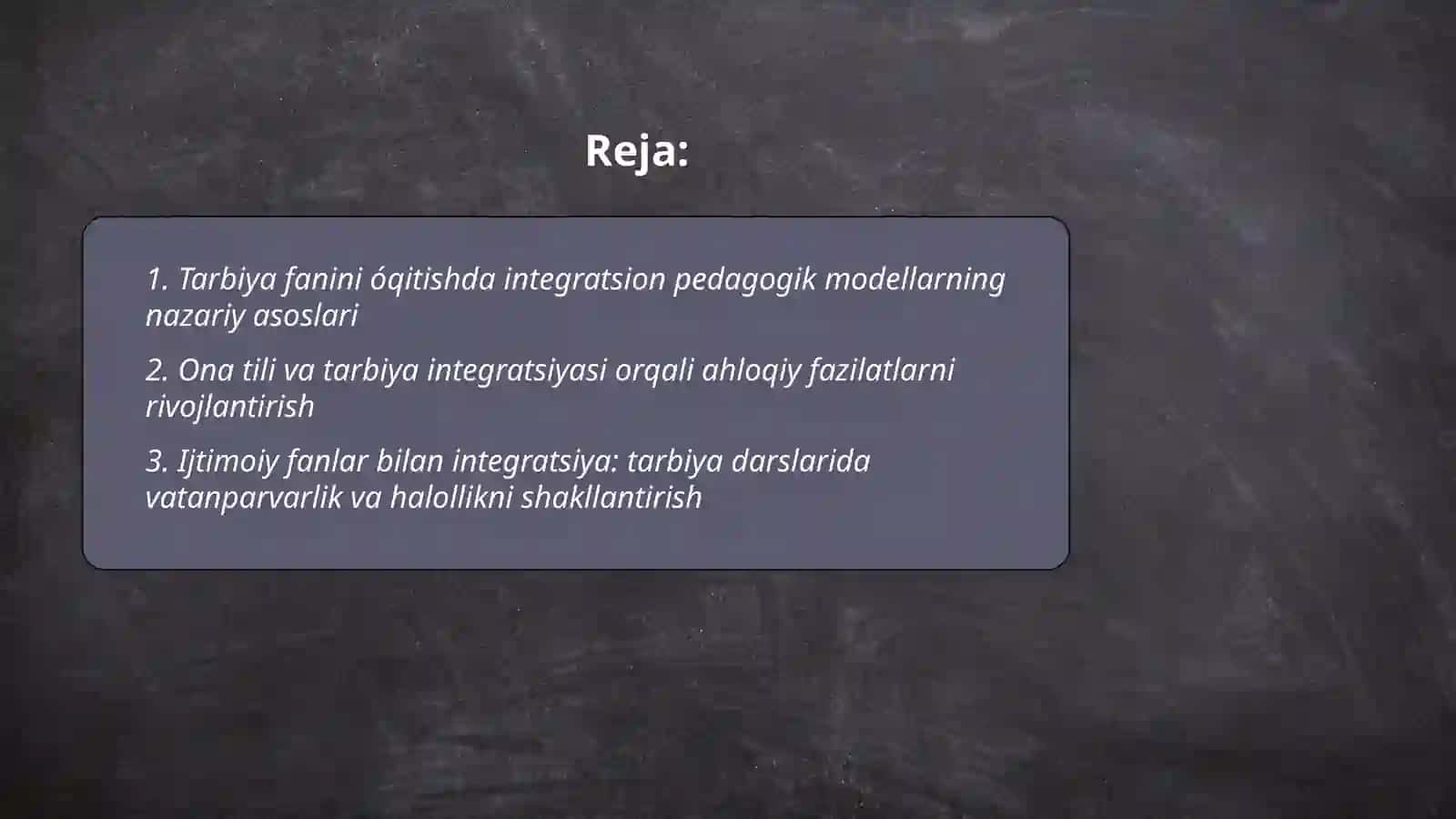 Tarbiya fanini óqitish jarayonida ahloqiy fazilatlarni shakllantirishning integratsion tehnologiyalari 2