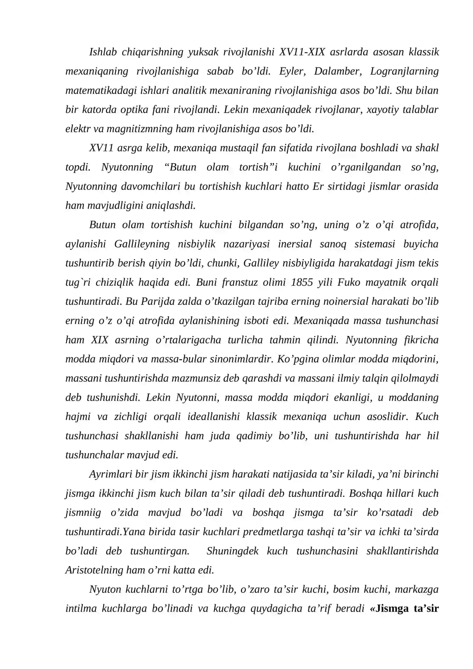 Issiqlik ta’limoti, termodinamika, modda tuzilishi xaqidagi ta’limotlarning rivojlanishi 2