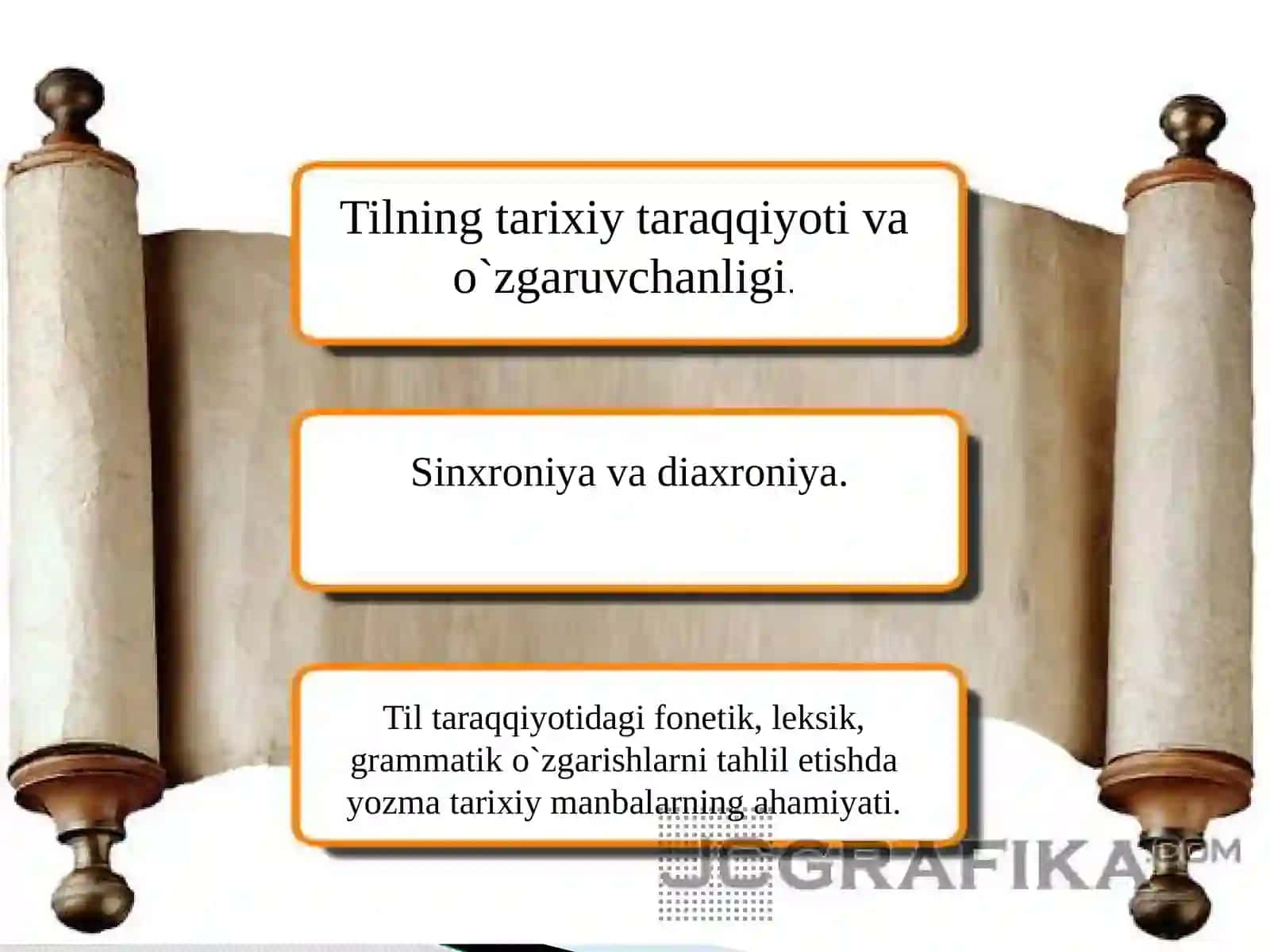 TILNING TARIXIY TARAQQIYOTI VA O`ZGARUVCHANLIGI DUNYO TILLARI TAVSIFI VA TASNIFITILSHUNOSLIK VA BOSHQA FANLAR 2