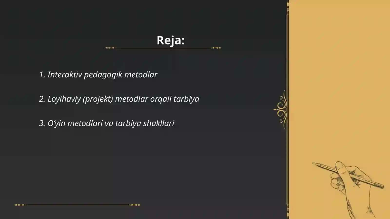 Zamonaviy pedagogikada tarbiya metodlari va shakllari 2