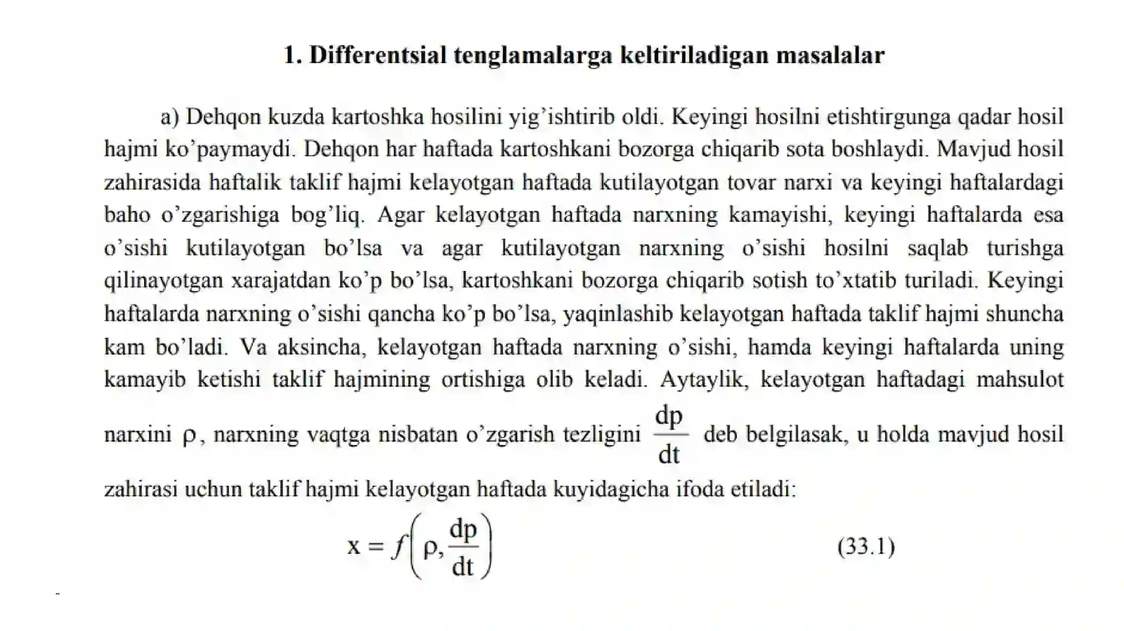 Oddiy differensial tenglamalar 2