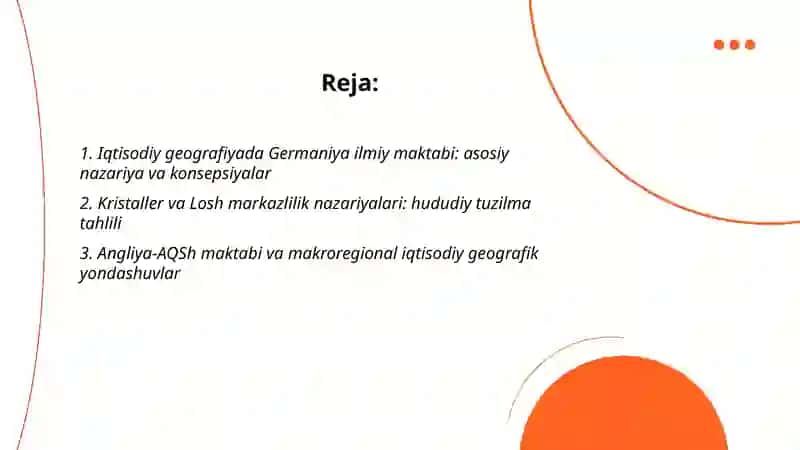 Geografiyada shakllangan ilmiy maktablar iqtisodiy geogirafiya 2