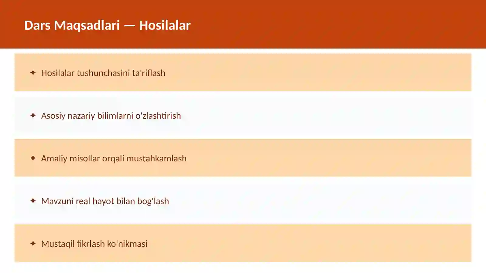MATEMATIKA Dars ishlanmasi 2
