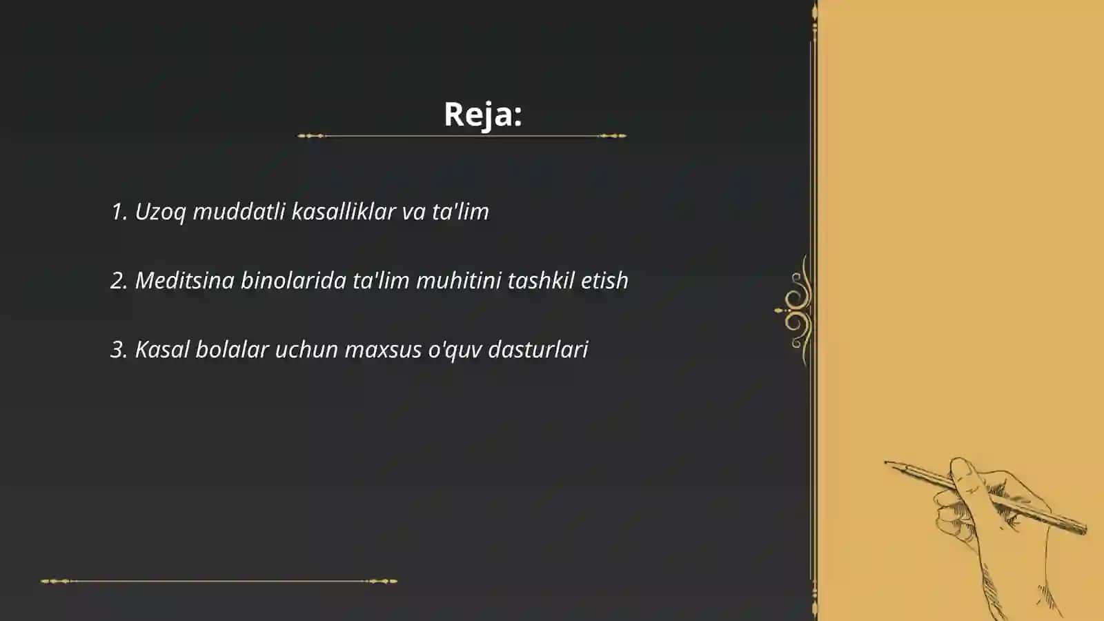 Meditcina binolari uzoq vaqt davolanayotgan bolalar uchun ta'lim muhitini yaratish 2