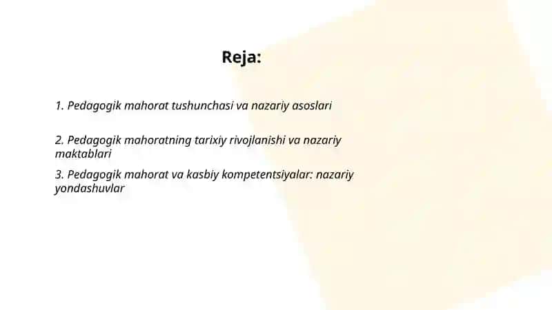 Pedagogik mahorat fanining nazariy asoslari va uning shaxs faoliyatidagi ahamiyati 2