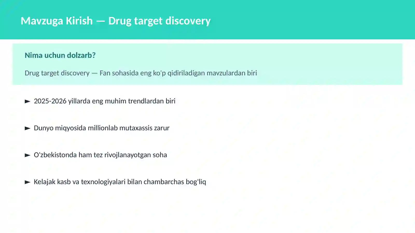 Drug target discovery 2
