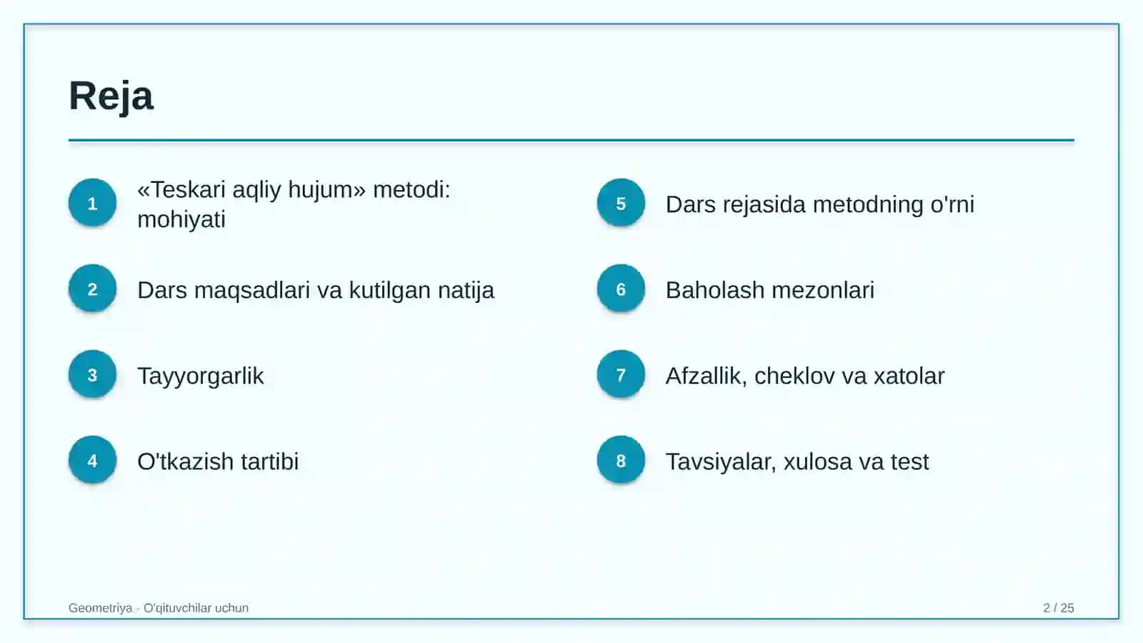 geometriya darslarida teskari aqliy hujum metodidan foydalanish 8962 2