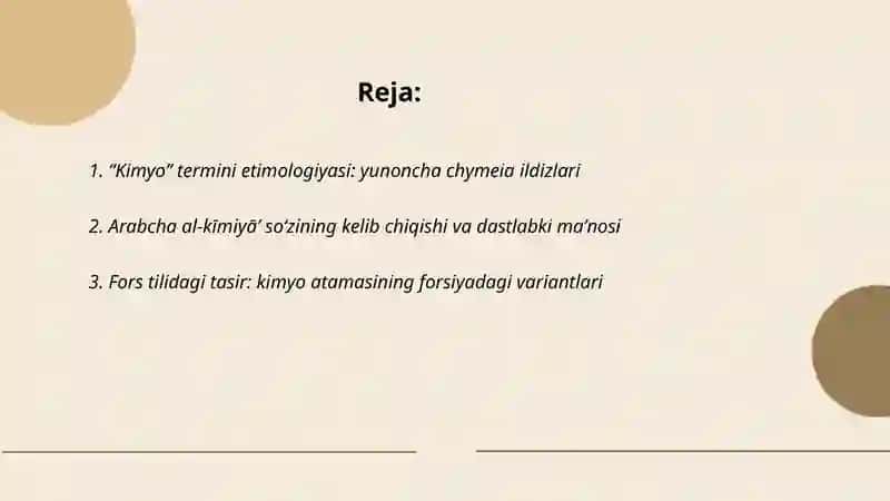 Kimyo termining kelib chiqishi 2