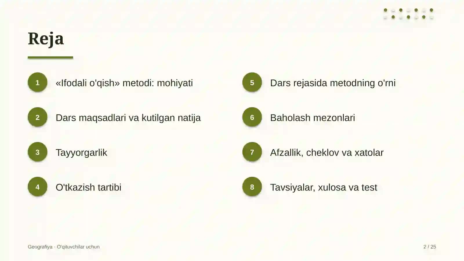 geografiya darslarida ifodali o'qish metodidan foydalanish 9088 2
