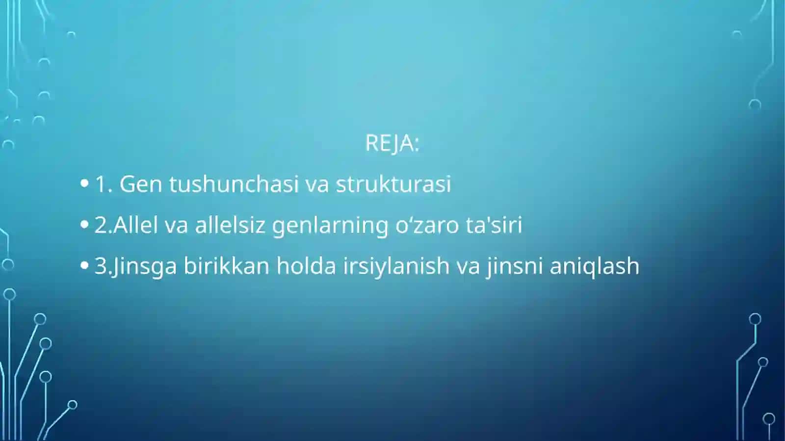 Genlarning o‘zaro ta'siri 2