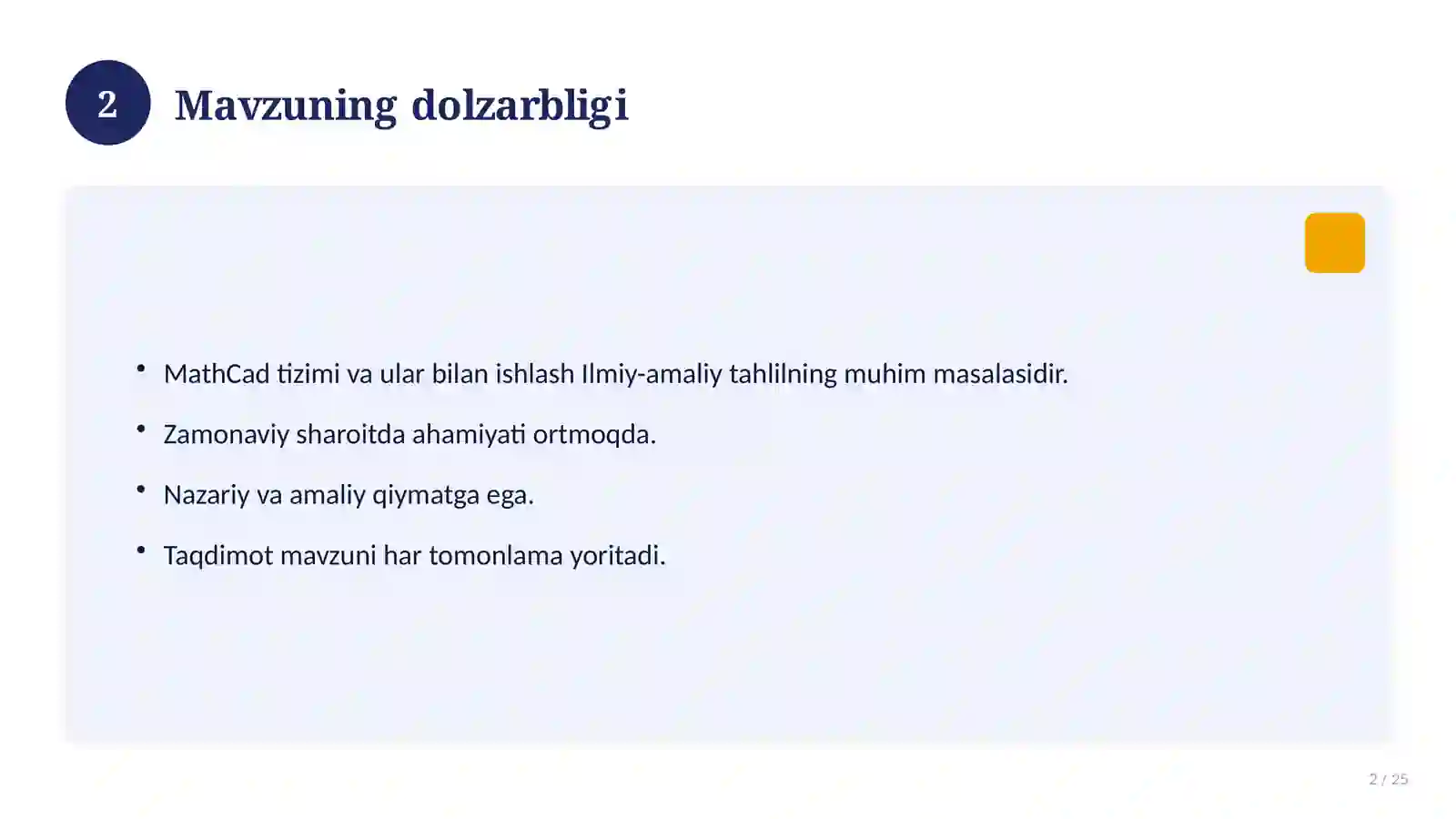 MathCad tizimi va ular bilan ishlash 2