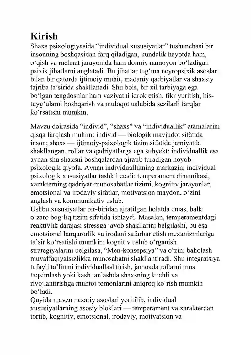 Shaxsning individual psixologik xususiyatlari 2