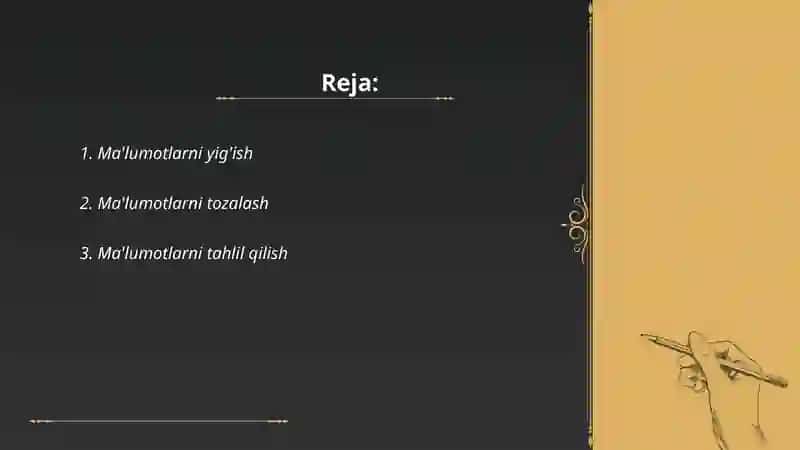Ma'lumotlarni yig'ish 2