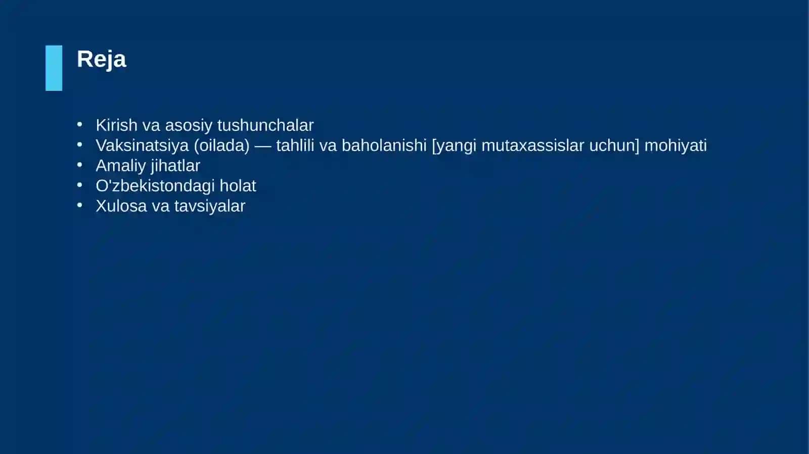 Vaksinatsiya (oilada) — tahlili va baholanishi [yangi mutaxassislar uchun] 2