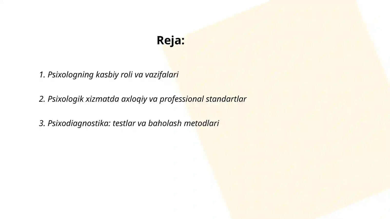 Psixolog kasbiy faoliyati va psixologiya metodlari 2