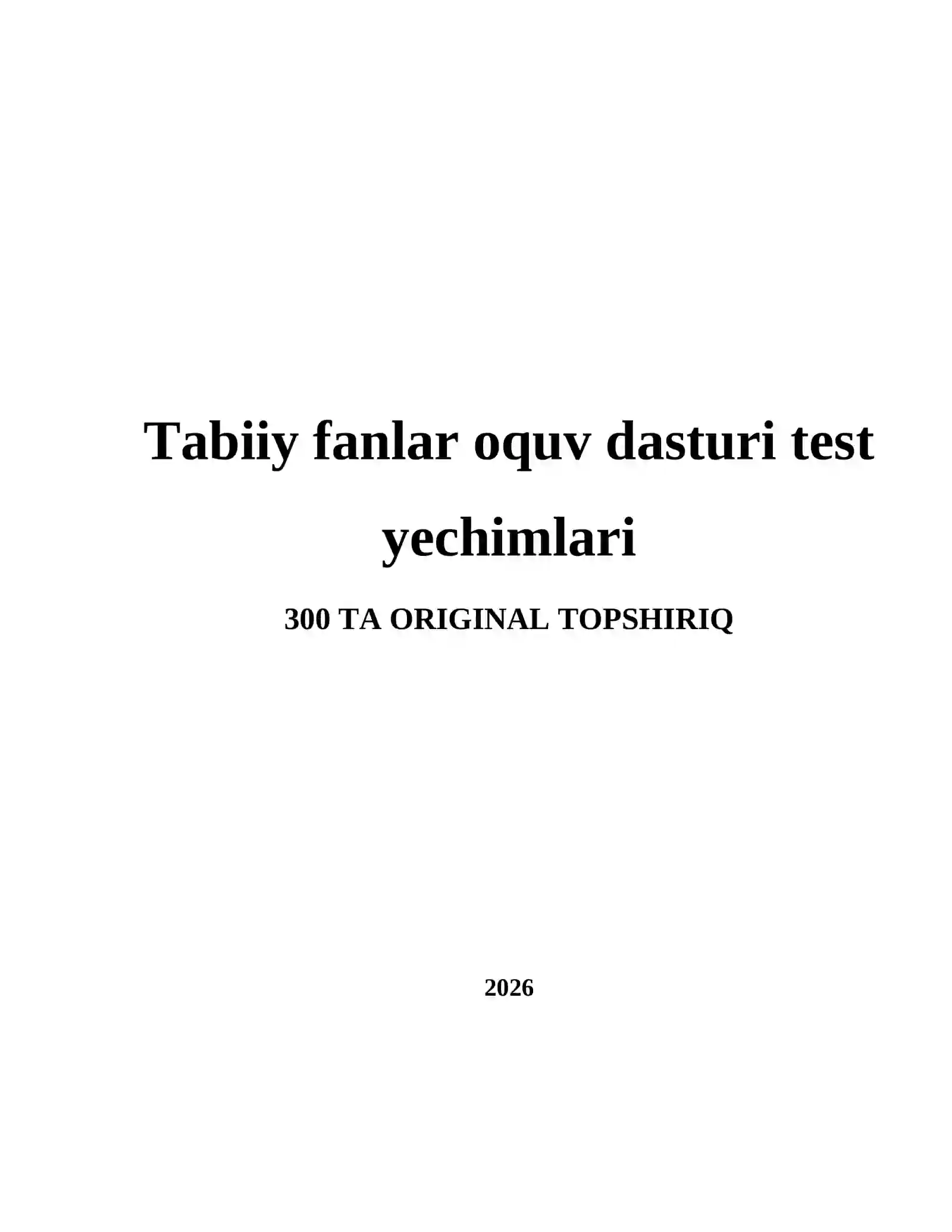 Tabiiy fanlar oquv dasturi test yechimlari 2
