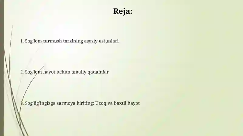 Soğlom turmush tarzi 2