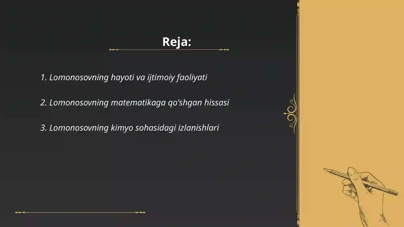 LOMONOSOVNING ILMIY FAOLIYATI 2