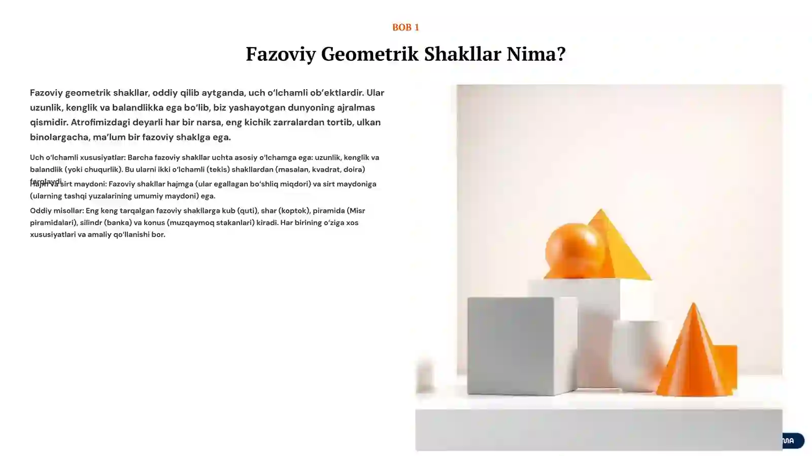 Fazoviy Geometrik Shakllar va Ko‘pyoqlar Olami 2