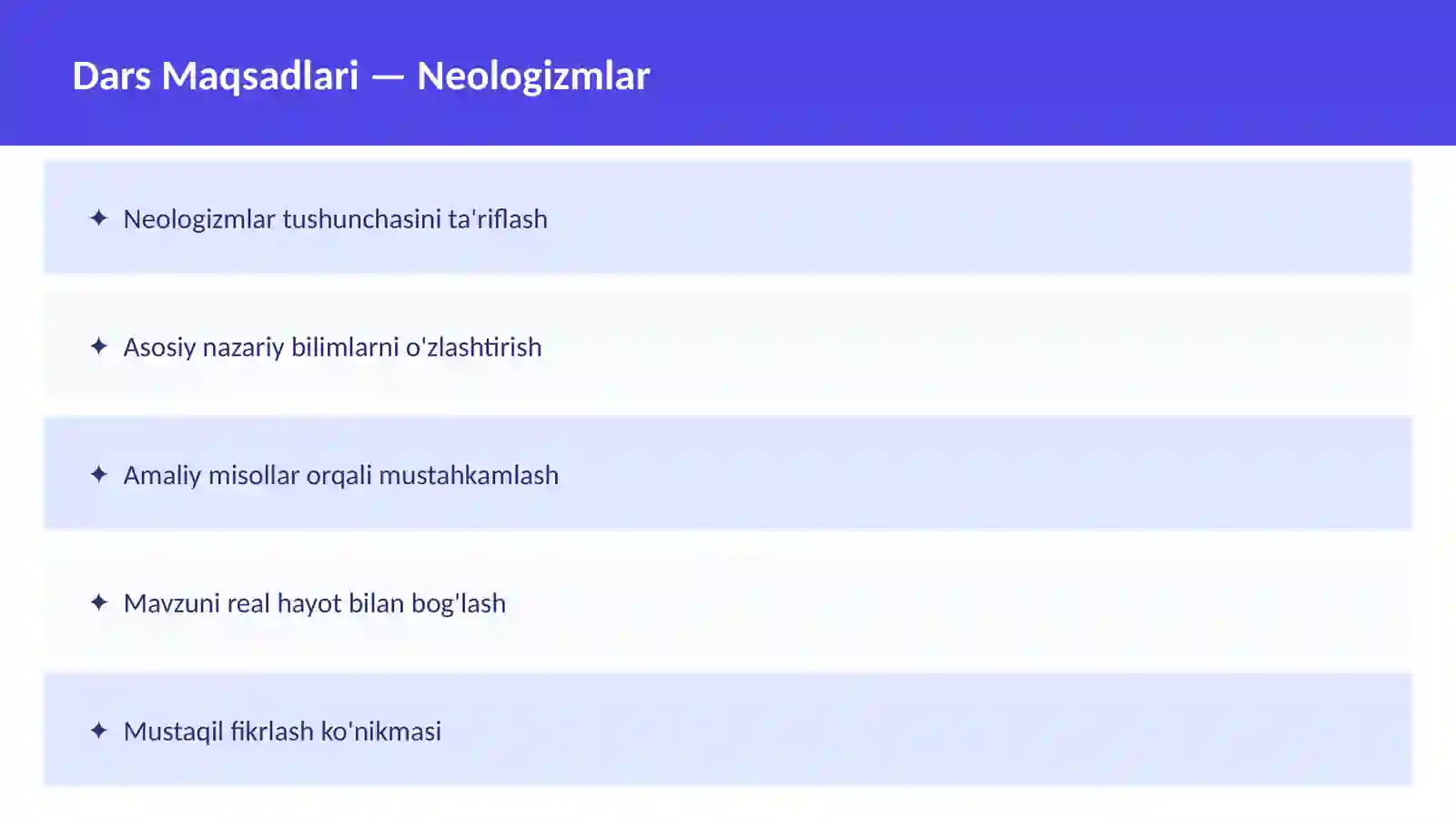 O'zbek Tili 2