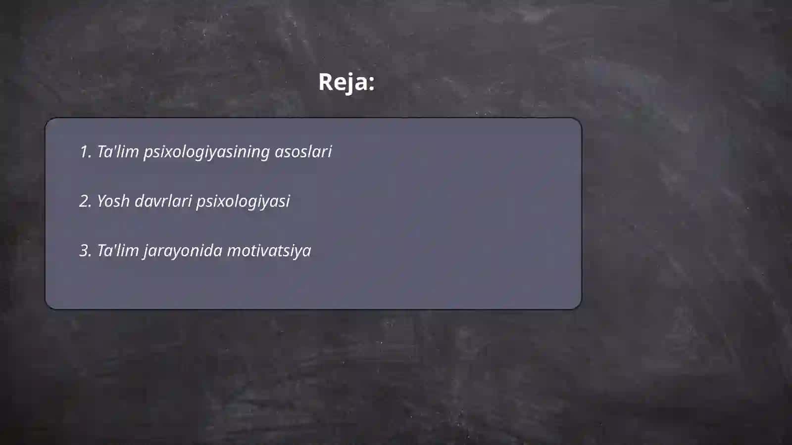 Ta'lim psixologiyasining asoslari 2
