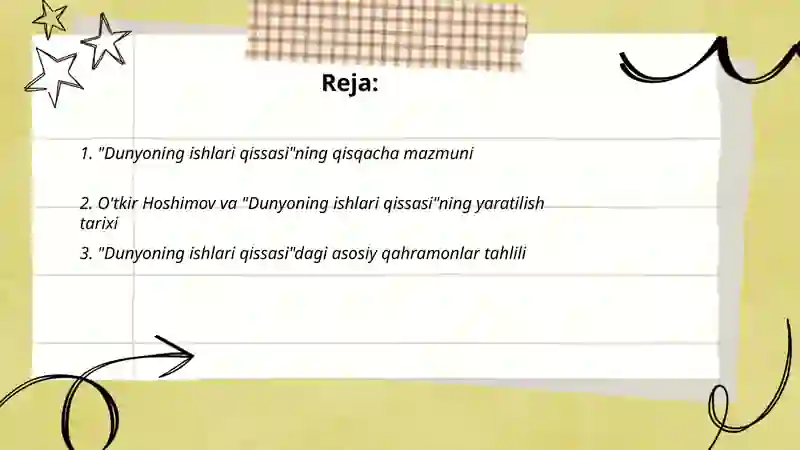 Dunyoning ishlari qissasi 2