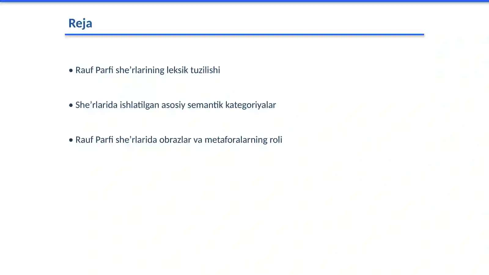 Rauf Parfi sheʼrlarini leksik-semantik jihatdan tahlil qilish 2
