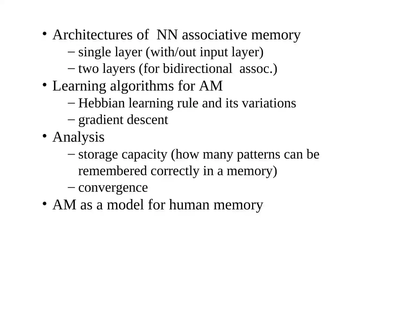 Associative Memory 2