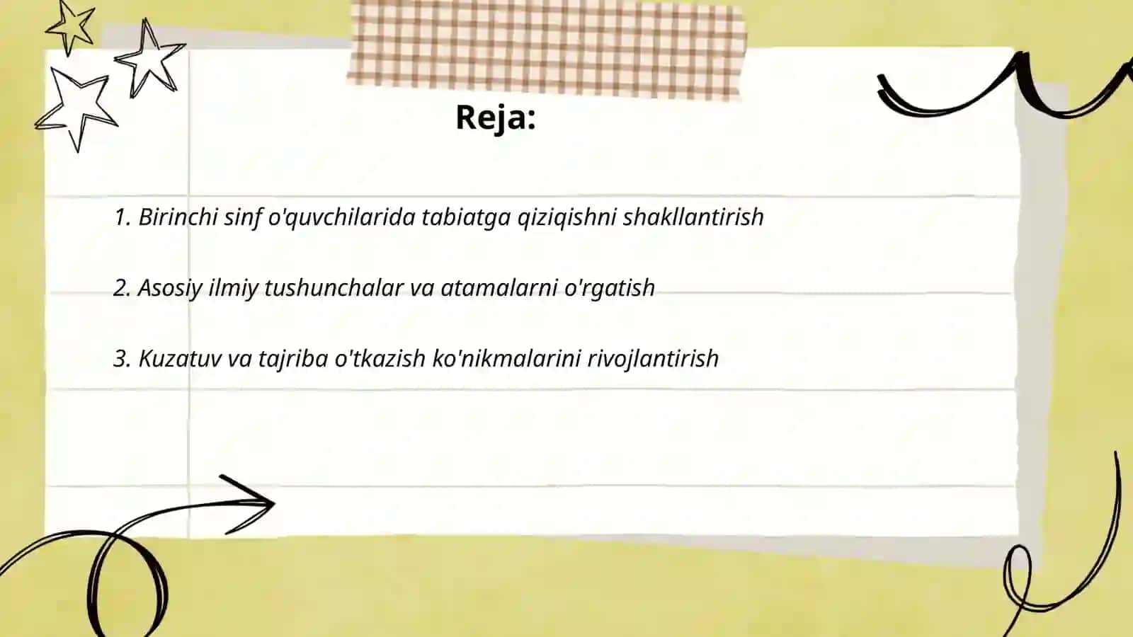 1-sinlarda "Tabiiy fanlar"fanining maqsad va vazifalari 2