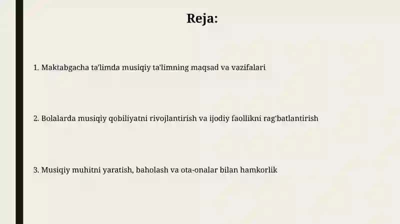 Maktabgacha ta'lim musiqiy tarbiyasi 2