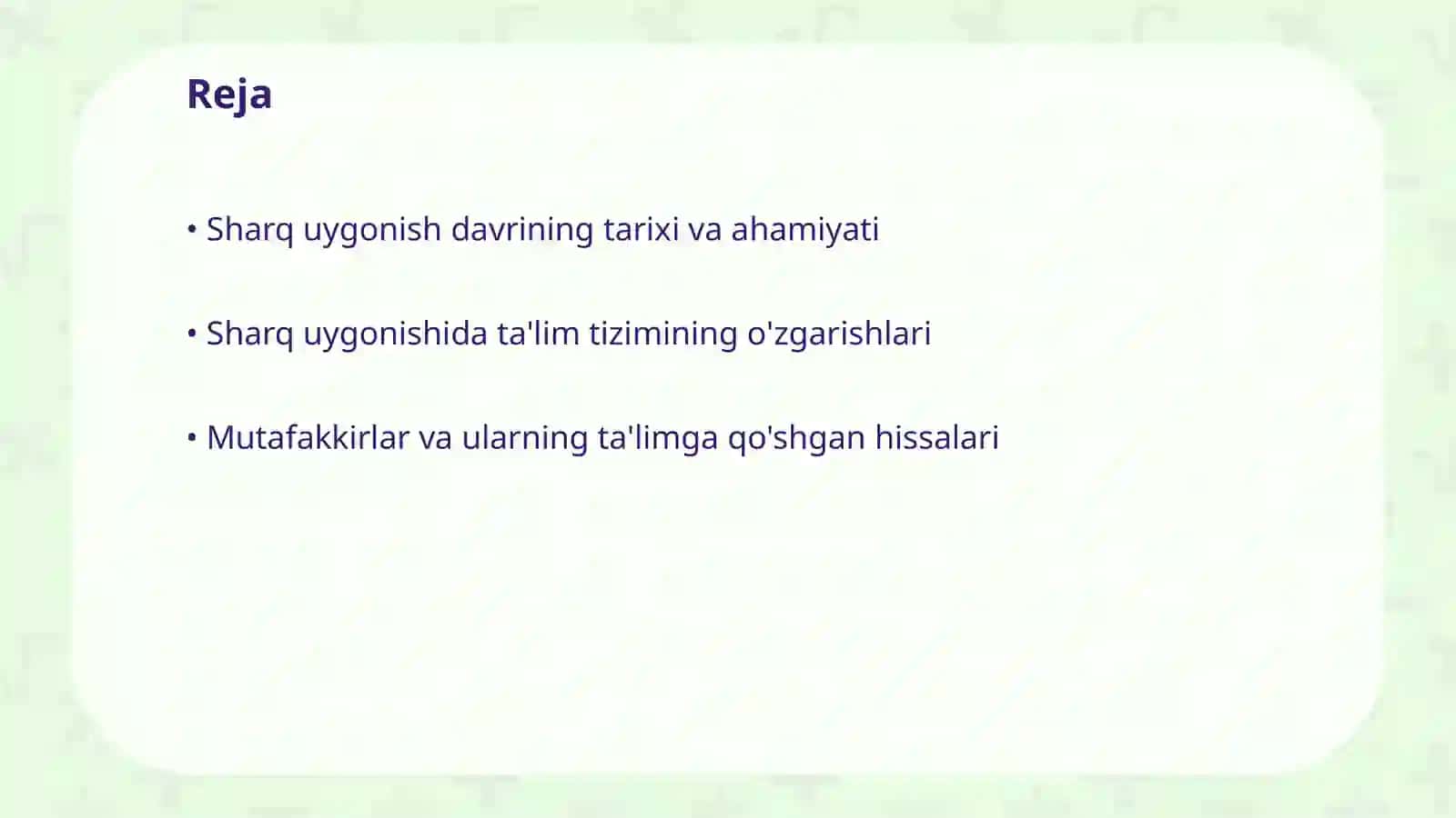 Sharq uygonish davri va unda talim tarbiya masalalari 2