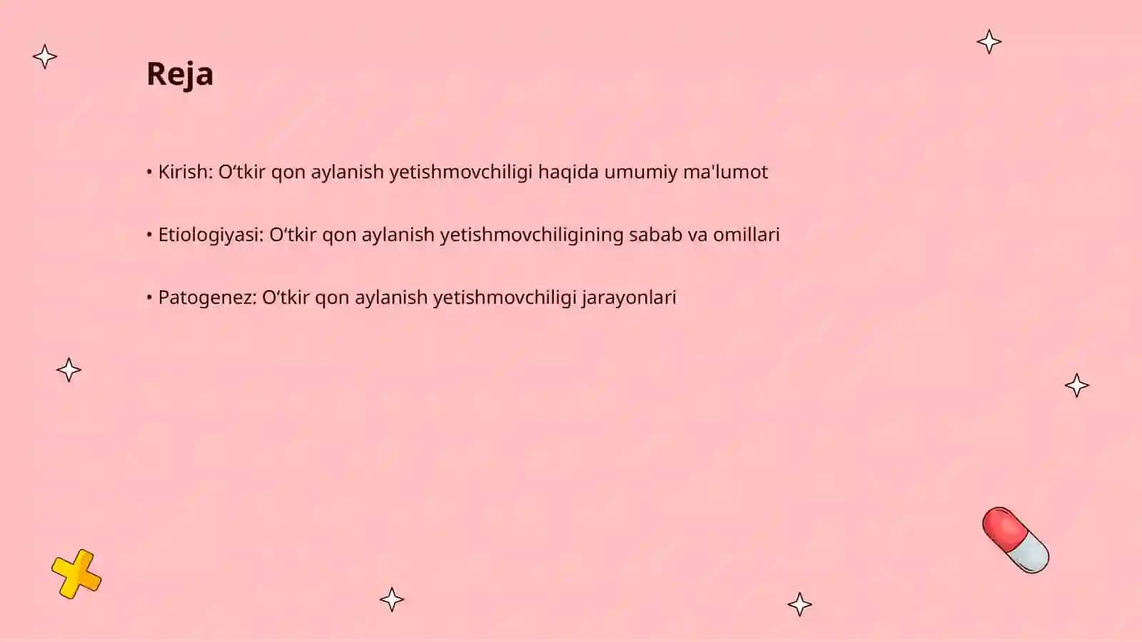 Oʻtkir qon aylanish yetishmovchiligi 2