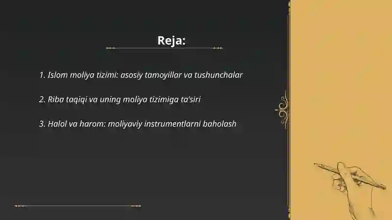 Islom moliya tizimi 2