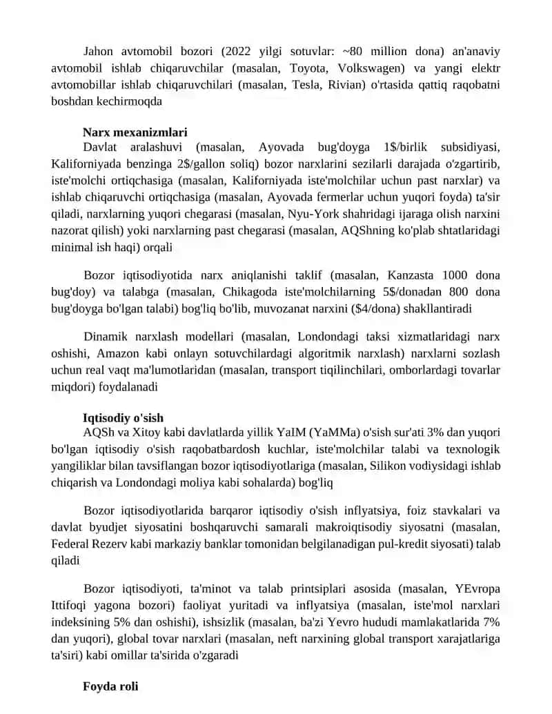 Bozor iqtisodiyoti 2