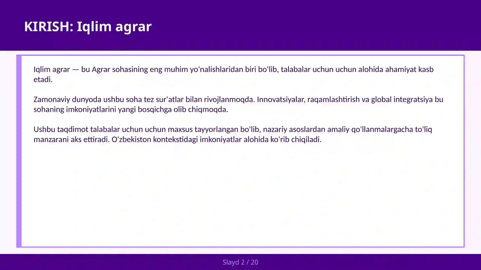 Iqlim agrar 2