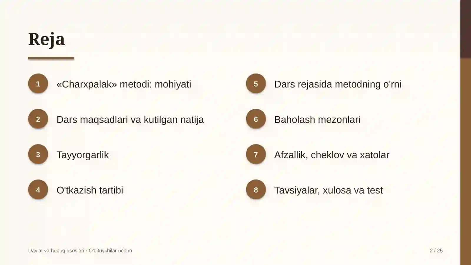 davlat va huquq asoslari darslarida charxpalak metodidan foydalanish 1171 2